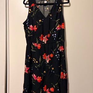 Old Navy Black Floral Dress
